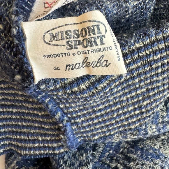 Vintage Missoni Sport Chevron V-Neck Sweater XL - Picture 6 of 9